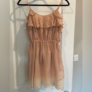Greylin ombré tan to white mini dress size xs